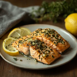 Лосос филе со лимон